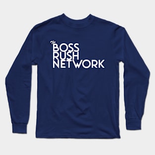 Boss Rush Network Logo (White) Long Sleeve T-Shirt